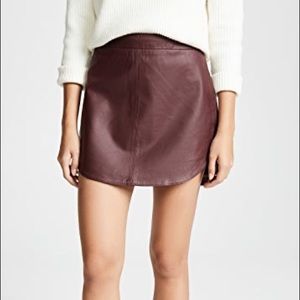 BB Dakota Maroon Leather skirt size Medium